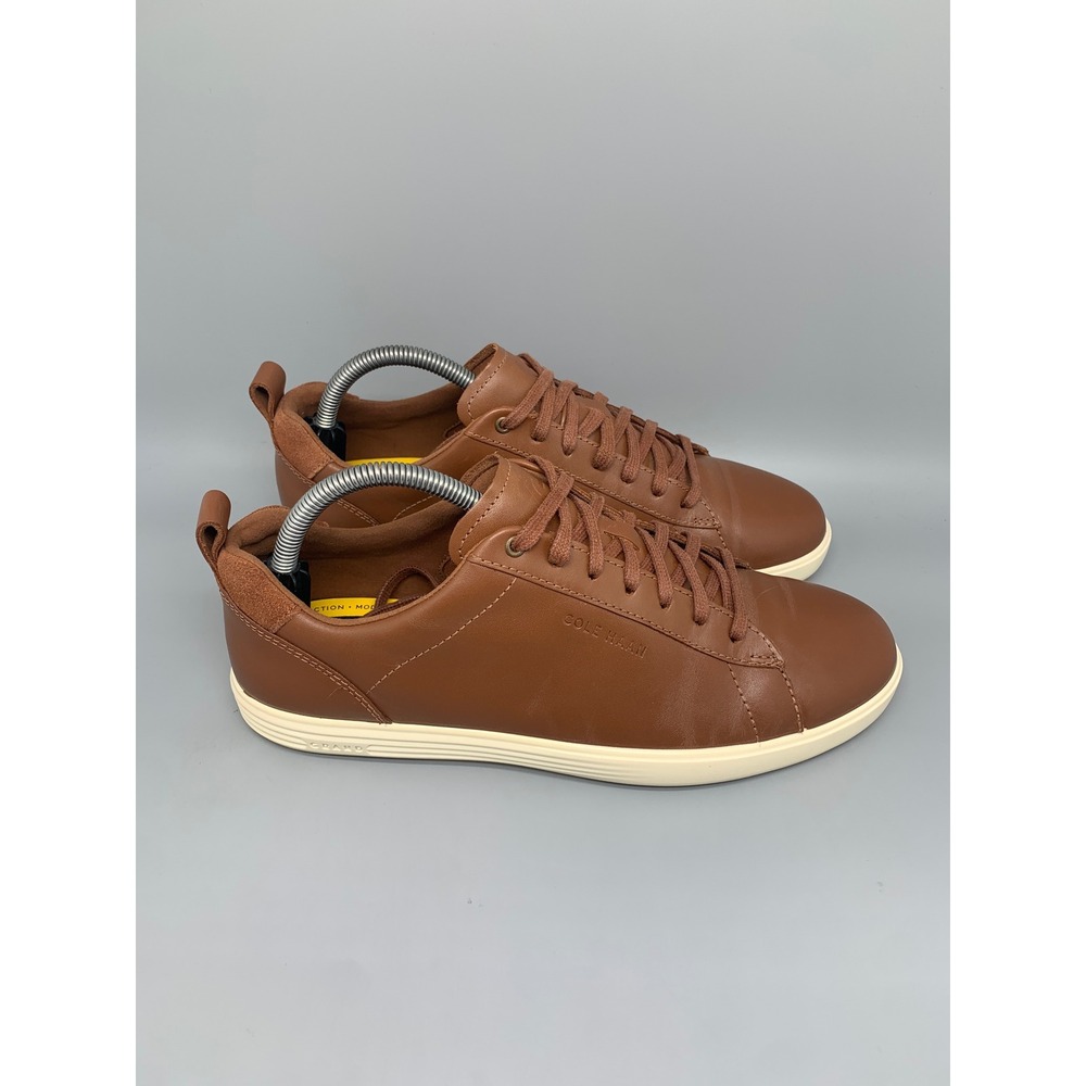 Cole Haan Grand Crosscourt British Tan Leather Shoes C36924 Men's Sz 8.5 NEW